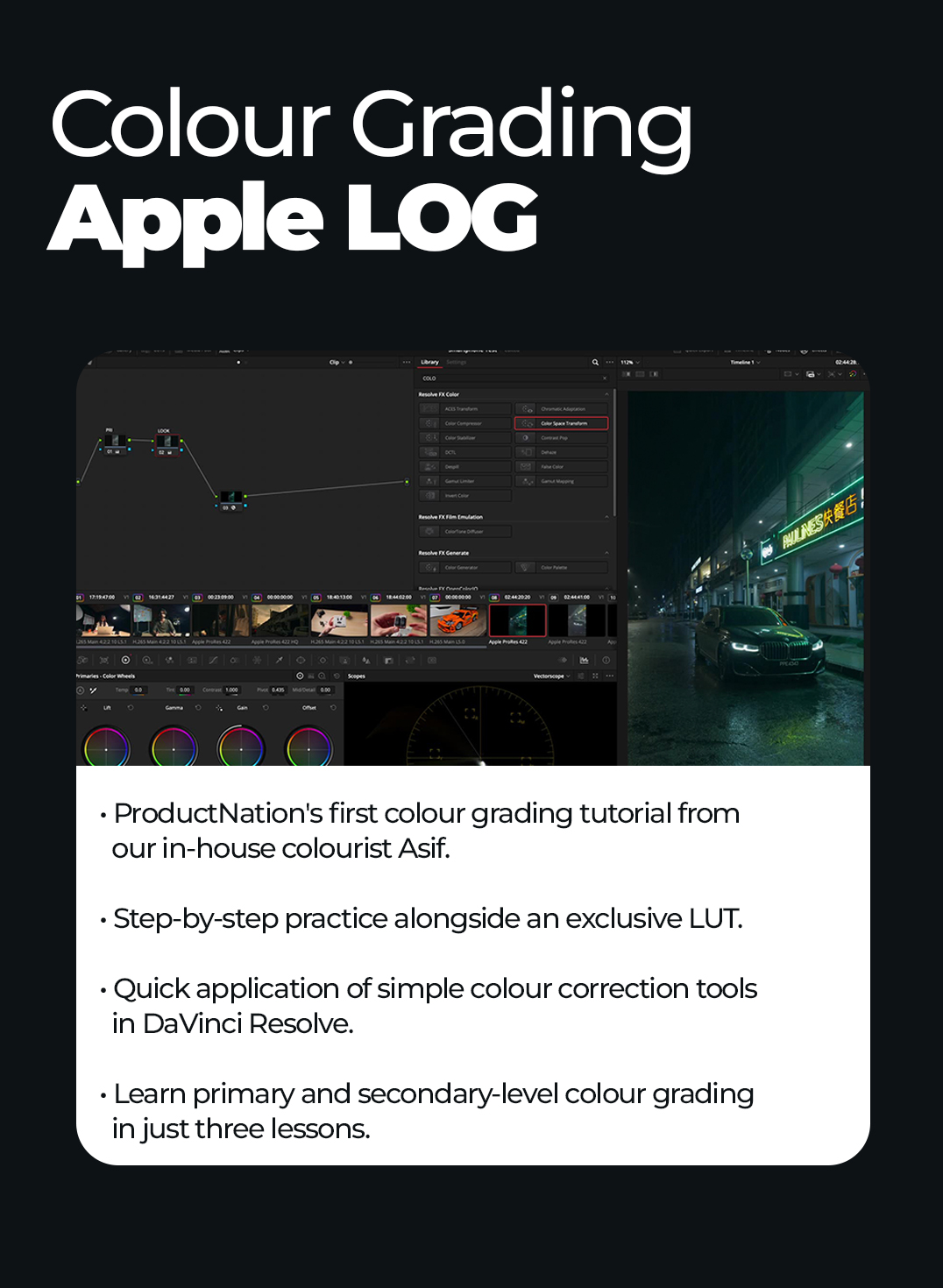 Pocket Cinematic: colour grading with Apple LOG