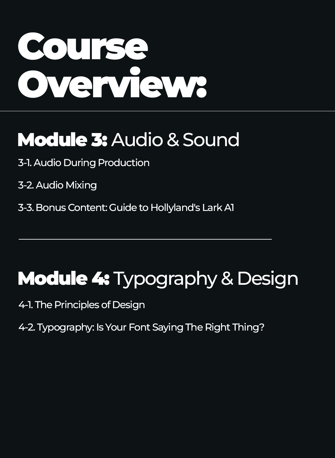 Pocket Cinematic course detail